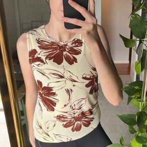 Vintage floral sleeveless top